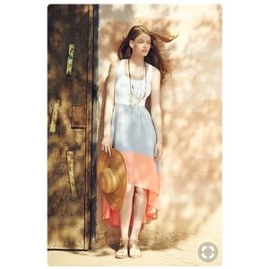 Hutch high low color block dress by Anthropologie